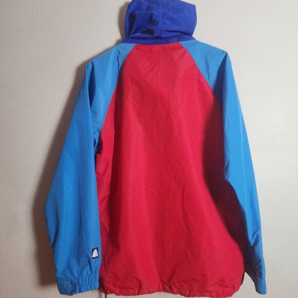 Sierra Designs Anorak Jacket Mens Large Red Blue Colorblock Pullover Nylon - Picture 7 of 11